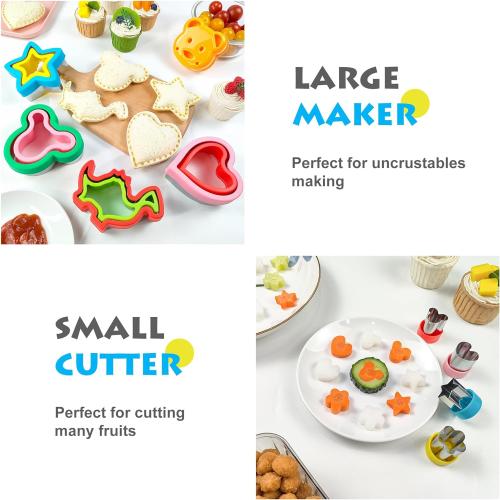 Sandwich Cutter and Sealer, Sandwich Cutter for Kids 5 PCS（BIG）, Decruster Sandwich Maker, Great for Lunchbox and Bento Box - Boys and Girls Kids Lunch