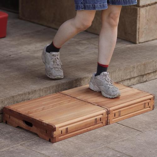 Wooden Platform, Two Combination Packs, one Step Stool for The Elderly and Children, Porch Steps, Mobile Steps, Suitable for Disabled, Elderly, and Children