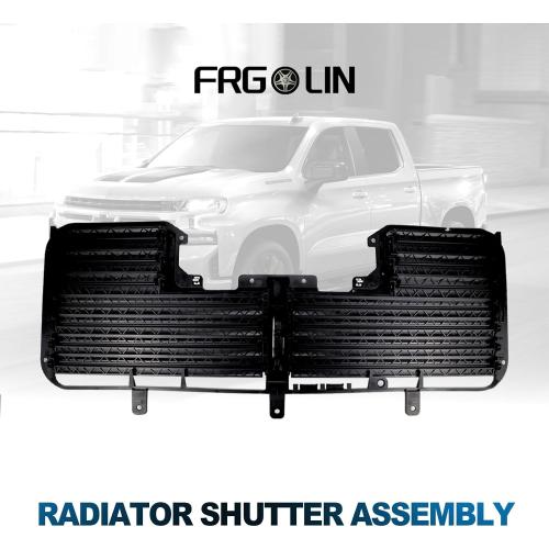 Radiator Shutter Assembly Compatible with GMC Sierra 1500 2017 2018 2019 Chevy Silverado 1500 2017 2018 Replaces 84363184 601-374