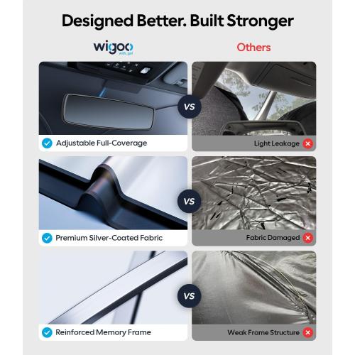for Tesla Model Y/YL 2020-2026 Windshield Sunshade, Keeps Cool | OEM Design,Cooling Tech Fabric, Foldable Heat-Blocking Sunshade with Storage Bag, for Tesla Model Y/YL 2020-2026 Accessories