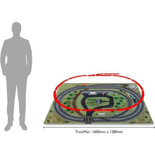 Hornby Electric Train Set - R1255M The Flying Scotsman A1Class - OO Gauge Train Starter Sets, Adult Vintage Trains, Small Hobby Model for Adults - with Tracks, MidiMat, Connecting Track, Controller