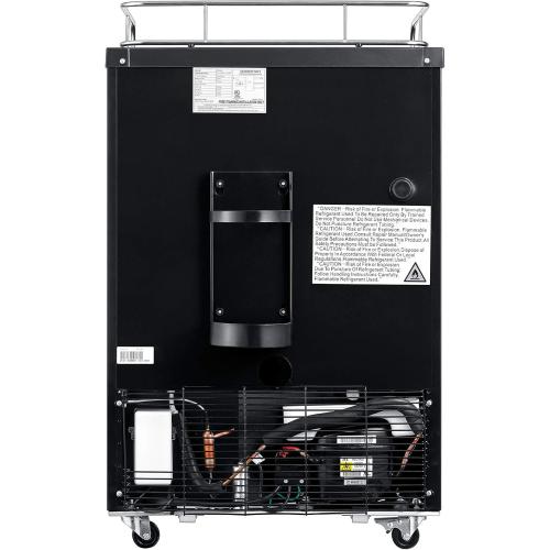24 Inch Wide Kegerator Conversion Refrigerator for Full Size Keg - Black