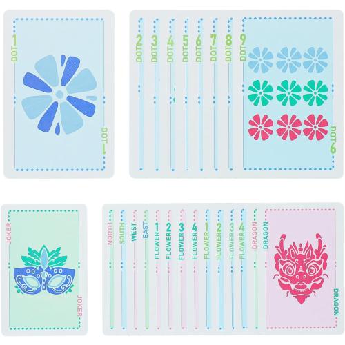 160-Piece American Mahjong Playing Cards Set, Includes Manual, Storage Box, Dice, Chips & Wind Indicator – Portable, Travel-Friendly