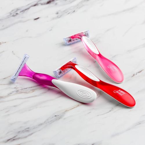 BIC Soleil Smooth Colors Women's Disposable with 3 Blade Razors, Vibrant Handles and Moisture Strip, 14-Pack