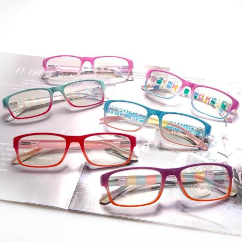 7 Pack Blue Light Blocking Reading Glasses Unbreakable Comfort Spring Hinge with Fashion Print Eyeglasses for Women