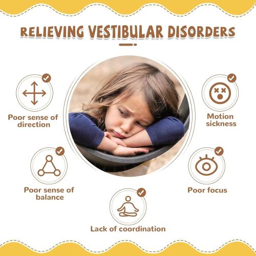 Zhenx Spinning Chair for Autistic Kids, Kids Sensory Swivel Chair, Sensory Spinner Seat for Toddlers with Autism & ADHD Children, Sit and Spin Training Body Coordination (Blue)