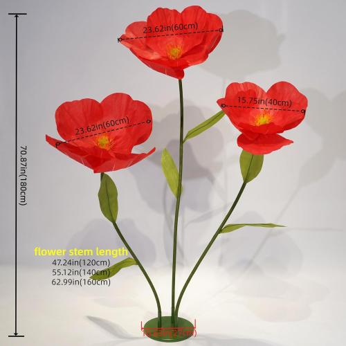 5.9FT Artificial Paper Flowers, Large Flower Backdrop | Handmade giant flowers for wedding decor, party photography, home decoration, events, and store window displays.
