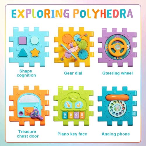 MiniFAIRY Activity Cube Baby Toys 6 to12 Months,Early Educational Light Up Baby Musical Toys for 6 12 18 Months,1 Year Old Toys for Baby Play Center, Montessori Toys for 1 2 3 Years Old Boys Girls