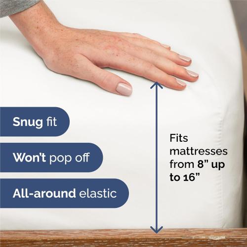 White King Size 4 Piece Sheet Set - Comfy Breathable & Cooling Bed Sheets Set - Hotel Luxury Bedding for Women, Men, Kids, Teens, Boys & Girls - Deep Pockets, Soft, Wrinkle Free - Oeko-Tex - Antique White