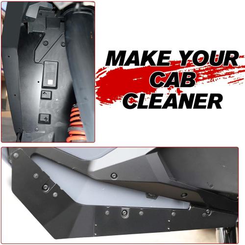 A & UTV PRO Rear Wheel Well Block Offs and Lower Door Trim Panels for Polaris RZR PRO XP 2020-2025, Rear Splash Guard Fender Flares Mudguard with Lower Door Valance Trim Accessories, 2 Door