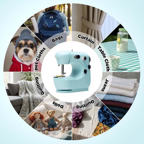Sewing Machine Kits for Home & School | Beginner-Friendly 2-Speed Mini Machine for DIY Crafts, Household Repairs & Fun Skill-Building with Kids & Adults 301FRJ