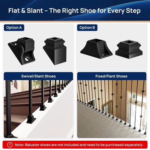 20 Pack 36 x 1/2 Wrought Iron Balusters for Staircase Interior, Hollow Stair Baluster, Plain Bar Stair Railing Indoor Spindles Banister with 2 Drill Bit