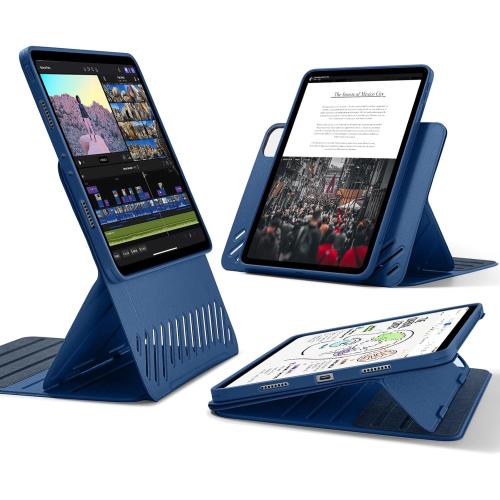 ESR for iPad Pro 12.9 Case (6th/5th Generation, 2022/2021), Removable Magnetic Cover, Adjustable Portrait/Landscape Stand with Raised Display View, 9 Standing Angles, Shift Series, Blue