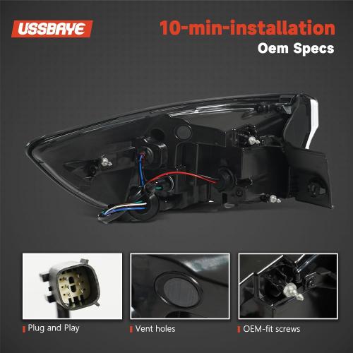 LED Tail Light Assembly Compatible with 2020-2022 Ford Escape S/SE/SEL/Titanium Rear Taillights Right Passenger Side Tail lamp Assembly OE: LJ6Z13404E LJ6Z13404A LJ6Z13404C