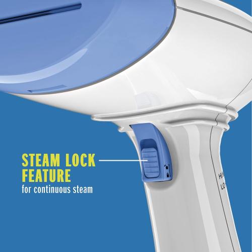 Conair Handheld Garment Steamer for Clothes, ExtremeSteam 1200W, Portable Handheld Design,White/Blue
