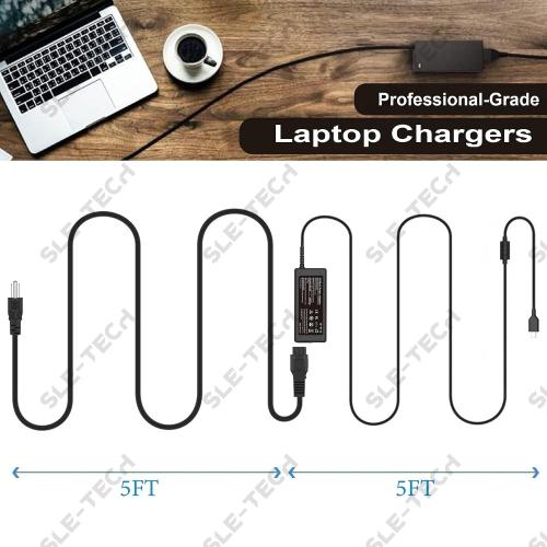 Black SLE-TECH Universal 65W Laptop Charger USB C Compatible with Hp Chroembook Lenovo Thinkpad/Yoga Dell Chromebook 3100 Asus,Samsung,Acer,Google Series Type C Power Cord