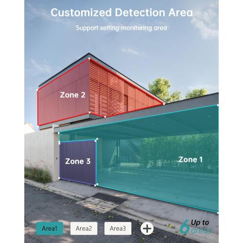 ZUMIMALL Solar Security Cameras Wireless Outdoor, 360° View Outdoor Camera Wireless Solar Powered,2.4G WiFi，2K/3MP Color Night Vision,2-Way Talk, PIR Motion Alert, Cloud Storage, Work with Alexa