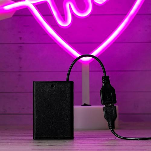 Copkim 6 Pcs USB Battery Pack for LED Lights, USB to Battery Pack for Plug in Lights, 5v Portable 3 Aa Holder Box with Switch for Neon Signs Indoor Outdoor Party Decor (Black)