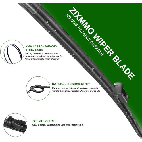 2 wiper blades Replacement for 2016-2022 Tesla Model X windshield wipers | with Integrated Washing,Durable Stable and Quiet, fit All Weather Performance,Original Equipment 28 18(set of 2) top lock‼️light dirt and missing one wiper‼️
