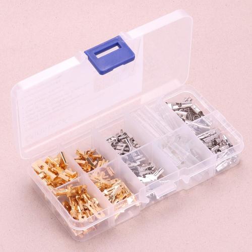 Kinstecks 150PCS 2.8mm 4.8mm 6.3mm Wire Spade Connector 3.9mm Bullet Connectors Kit Male and Female Wire Connectors Kit for DIY Electrical Motorcycle Vehicle Boat