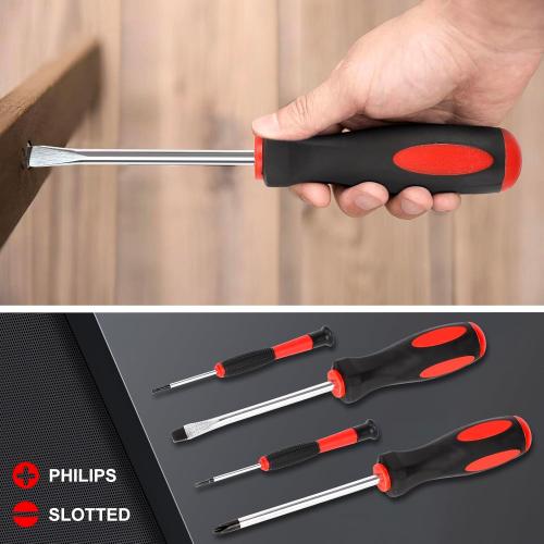 Tool Box, Basic Repair Hand Tools Kit with Portable Storage Box for Mechanic Home Office Use