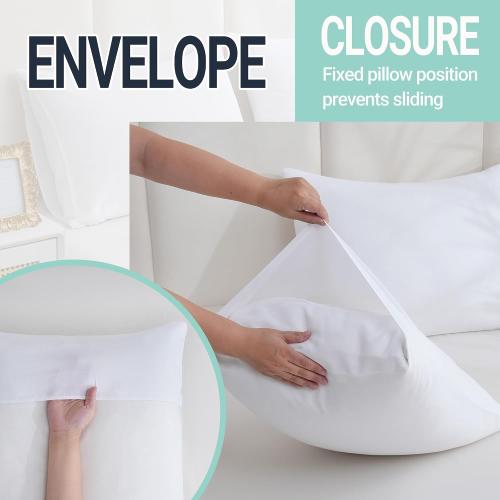 ZPECC White Pillow Cases Bulk 24 Pack - Standard Pillowcases with Envelope Closure, Soft Brushed Microfiber Pillow Cover for Hotel Airb&bs Hospital Bedding Essential