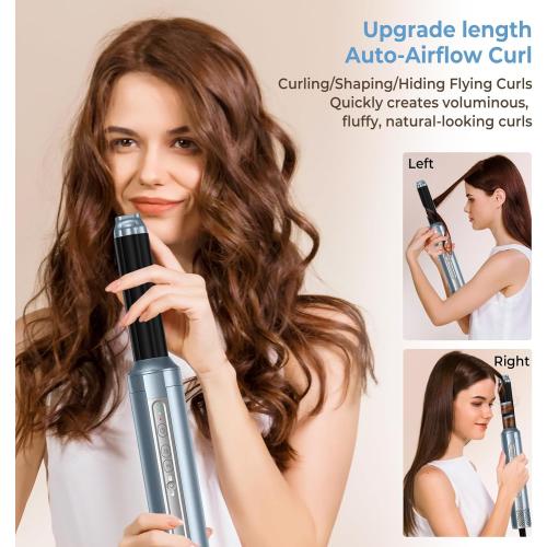 Hair Dryer Brush, Blow Dryer Brush with attachments 110000 RPM Curly Twist 6 in 1 Multistyler, Professional Ionic Hair Styling Tool, Left&Right Auto Air Curler, Volumizer with its Compact Size Whether