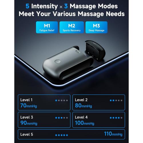 beoka Leg Massager for Circulation and Pain Relief, Leg Recovery System for Fast Recovery, Cordless Air Compression Boots with 3 Modes 5 Intensities for Athletes Runners and Travelers-L