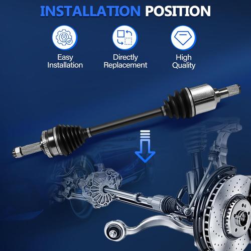 CV Axle Front Left Side FWD Fit for Hyundai Elantra 2007 2008 2009 2010 2011 2012 Touring GLS GLS SE 2.0L 4Cyl Manual Trans, Driver Side CV Joint Shaft Assembly