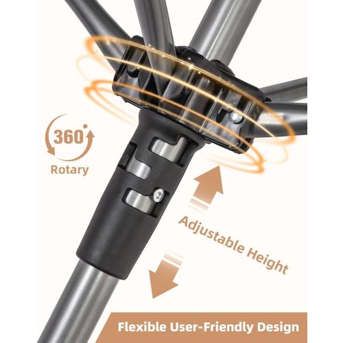 STORAGE MANIAC Outdoor Umbrella Drying Rack, 12 Lines with 164 Feet Drying Space, Steel Frame & Adjustable Height, 4-arm Umbrella Clothesline for Laundry, Collapsible Clothes Drying Rack for Backyard