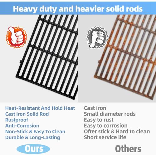 7524 Cast Iron Grill Grates and Stainless Steel 7520 flavorizer bar 7522 Heat Deflector Replacement Parts for Weber Genesis Grill 300 Series E-310 E-320 E-330 S-310 S-320 S-330 EP-320