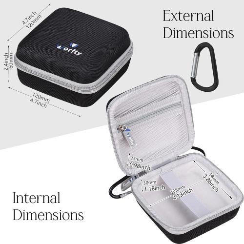 Case for Logitech Mevo Start Wireless Live Streaming Camera, Camera Storage Box for Logitech Mevo Start Carrying Bag (Case Only) (Black-Grey)