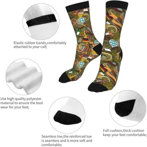 Graffiti Wall, Hip Hop Art Novelty Crew Socks Casual Funny Crazy Dress Socks