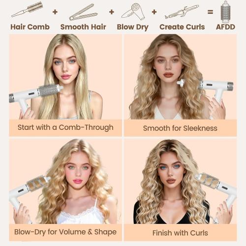 Round Brush Attachment for Shark SpeedStyle, for Shark Speed Style Pro/Pro Flex Hair Dryer, Round Volumizing Brush Accessories for Smooth Adds Volume Curls for Long Hair