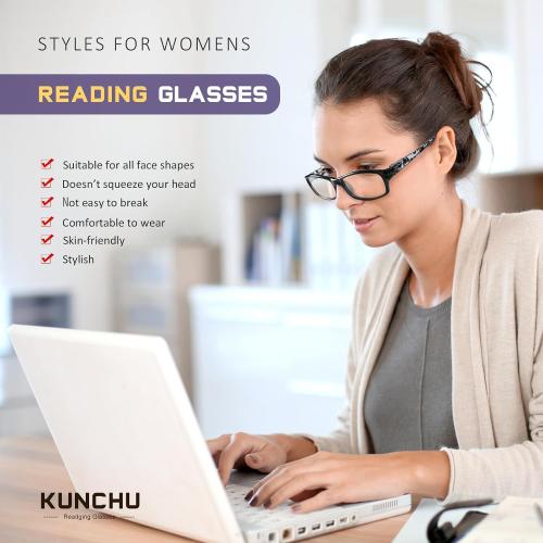 Color Green ,red,pink,blue,black and brown 5 pairs Reading Glasses for Women Men- Blue Light Blocking Spring Hinge Computer Readers Anti Glare UV Eyeglasses
