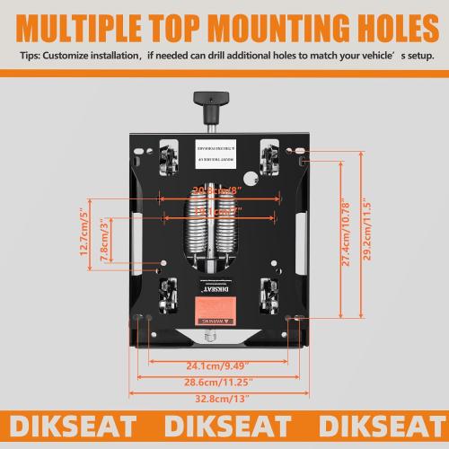Universal Seat Suspension Kit Low Profile Heavy-Duty Suspension for Zero Turn Lawn Mower Tractor, Skid Steer, Forklift, Compatible with Most Zero Turn Mower