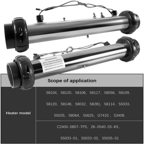 58117 Spa Hot Tub Heater 2in x 2in W/Stud M-7 Heater Assembly fits for Balboa VS, EL, TS, GS, BP Control Systems, 4.0 KW 220V 26-58104-K with Sensor