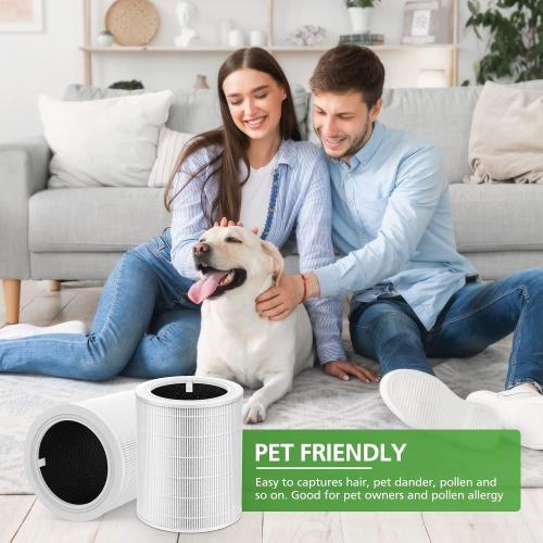 Core 600S Replacement Filter for LEVOIT Core 600S-P Smart Air Purifier, Core600S-RF, 3-in-1 HEPA Activated Carbon Filter for Home Large Room, 2 Pack