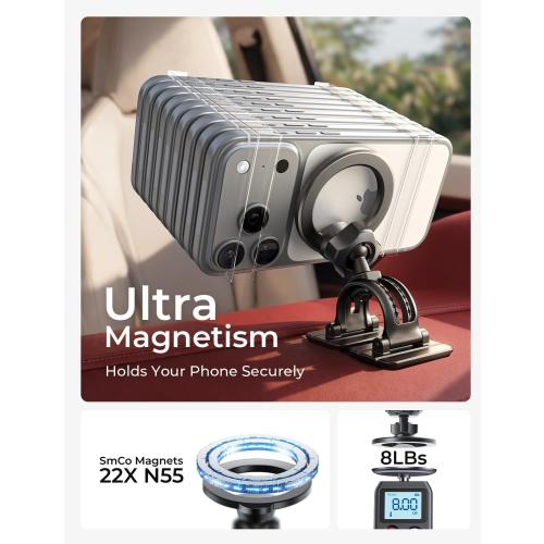 LISEN for MagSafe Car Mount, [Upgrade 2026 Ultra Magnets] Magnetic Phone Holder for Your Car Cell Phone Holder Mount for Air Vent Car Accessories for Men Women fit iPhone 17 16 15 14 13 12 Pro Max