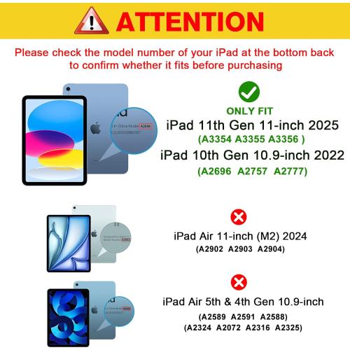 ProCase 2 Pack Screen Protector for iPad A16 2025 11th/10th 2022 Generation (11-inch/10.9), Tempered Glass Film Guard -Clear