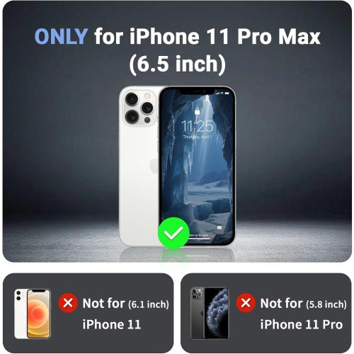Magnetic for iPhone 11 Pro Max Case, [Compatible with MagSafe][Military Grade Drop Protection][Heavy Duty Protection][Non-Slip][Shockproof] 2-Layer Durable Bumper Phone Case 6.5''-Deep Blue