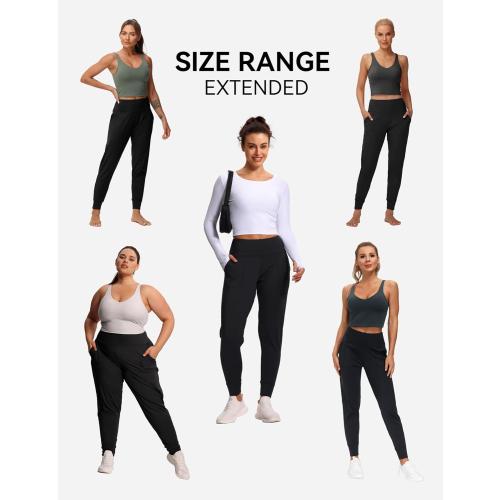 Size M THE GYM PEOPLE Women's Joggers Pants Lightweight Athletic Leggings Tapered Lounge Pants for Workout, Yoga, Running