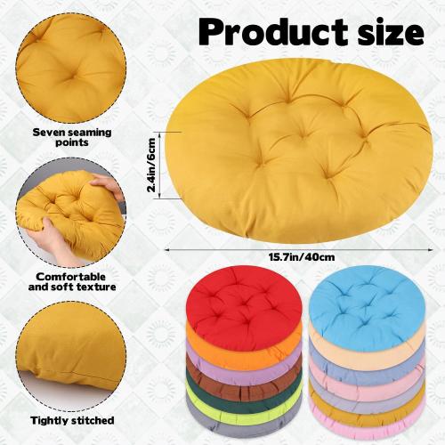 16 Pcs 16 Inch Round Floor Pillows Round Floor Cushions for Kids and Toddlers Flexible Seating Pillows Chair Floor Cushion Reading Cushion for Classroom Home School Playing Supplies(16 Colors)