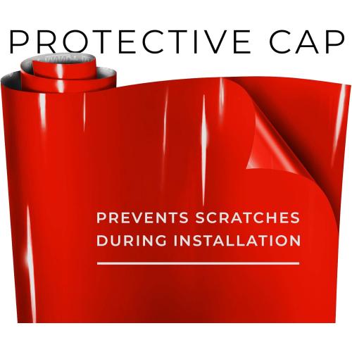 VViViD  Ultra Gloss Racing Red Vinyl Car Wrap Premium Paint Replacement Film Roll with Nano Air Release Technology, Stretchable Protective Cap Liner, Self Adhesive (10ft x 5ft)