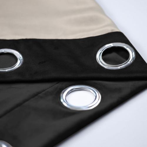 INLINAS Velvet Blackout Curtain - Luxurious Softness with Light Control, Thermal Insulated, Noise Reduction, Energy Saving Set of 2 Panels, Black, 52W x 63L Inch
