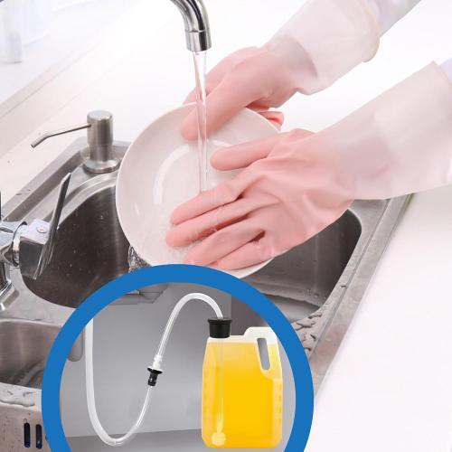 Yofidra Sink Soap Dispenser Extension Kit: Under Sink Dish Soap Dispenser With 47 Tube Hose and Check Valve for Prevent Backflow for Countertop Kitchen Sink Accessories