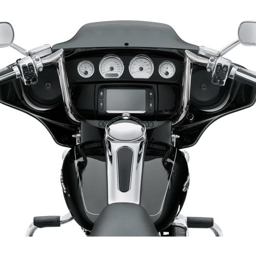 Mofun Chrome Pre-Wired Handlebar 1 1/4 Ape Hangers Meathook Ape Bar 12 Inch Compatible with Harley Touring Street Glide Electra Ultra Limited Tri Glide 2014-2020 2021 2022 2023