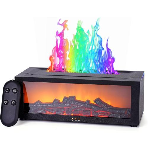 Colorful Flame Fireplace Diffusers for Essential Oils Aroma Flame Diffuser Fireplace Humidifier with Remote 150ml Ultrasonic Air Humidifier with Timer for Home Bedroom Room Office