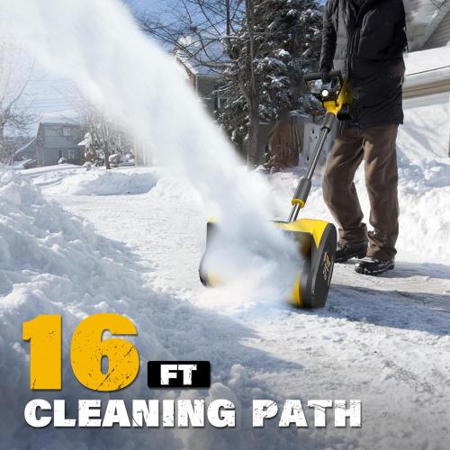 Cordless Snow Shovel,20V 12-Inch Electric Snow Shovel, Snow Blower Cordless with Directional Plate and Adjustable Front Handle