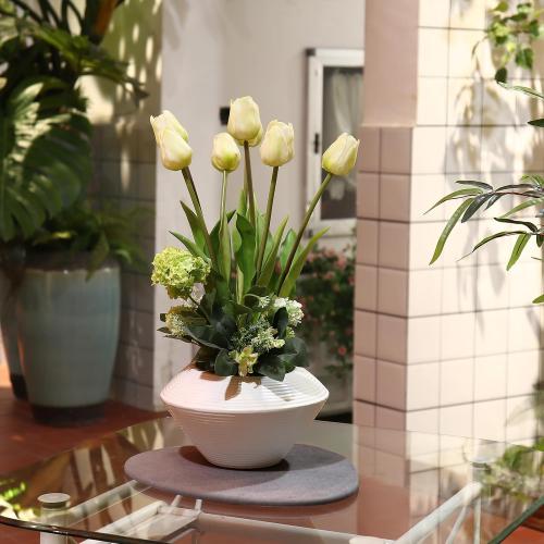 Elfcool Plant Saucer Quick Dry Absorbent Flower Plant Pot Saucer Dirp Tray Diatomaceous Earth Plant Mat for Indoor Outdoor Plants (12''-Dark Grey-1pack)